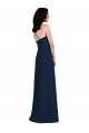 Halter Neck Stretch Crepe Sleeveless Criss Cross Open Back Dark Navy Semi Formal Evening Dress / Bridesmaid Dress Edinburgh