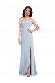 V-Neck Stretch Crepe Sleeveless Low Back Light Sky Blue Bridesmaid Dress / Evening Dress Edinburgh