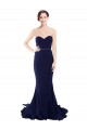 Sweetheart Stretch Crepe Sleeveless Low Back Dark Navy Semi Formal Evening Dress / Prom Dress / Bridesmaid Dress Edinburgh