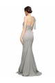 One Shoulder Stretch Crepe & Tulle Sleeveless Low Back Oyster Silver Formal Evening Gown / Prom Dress / Bridesmaid Dress Edinburgh