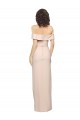 Off the Shoulder Stretch Crepe Sleeveless Low Back Nude Formal Evening Gown / Prom Dress / Bridesmaid Dress Edinburgh
