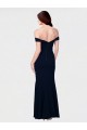 Off the Shoulder Stretch Crepe Sleeveless Low Back Ivory Formal Dress / Bridesmaid Dress Edinburgh