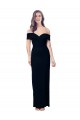 Off the Shoulder Stretch Crepe Sleeveless Black Formal Dress / Bridesmaid Dress Edinburgh