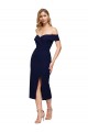 Off the Shoulder Stretch Crepe Sleeveless Dark Navy Formal Evening Gown / Prom Dress / Bridesmaid Dress Edinburgh