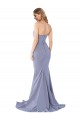 Sweetheart Stretch Crepe Sleeveless Low Back Smoke Blue Formal Evening Gown / Prom Dress / Bridesmaid Dress Edinburgh