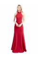 Halter Neck Stretch Crepe Sleeveless Open Back Red Formal Evening Gown / Prom Dress / Bridesmaid Dress Edinburgh