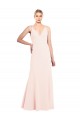 V-Neck Stretch Crepe Sleeveless V-Back Pink Formal Evening Gown / Prom Dress / Bridesmaid Dress Edinburgh