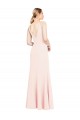 V-Neck Stretch Crepe Sleeveless V-Back Pink Formal Evening Gown / Prom Dress / Bridesmaid Dress Edinburgh