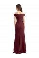 Off the Shoulder Stretch Crepe Sleeveless Burgundy Gold Prom Dress / Bridesmaid Dress Edinburgh