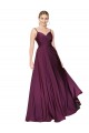 Spaghetti Straps Stretch Crepe Sleeveless V-Back Wild Berry Formal Evening Gown / Prom Dress / Bridesmaid Dress Edinburgh