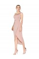 One Shoulder Stretch Crepe Sleeveless Mauve Formal Dress / Bridesmaid Dress Edinburgh
