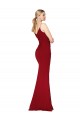 High Neck Stretch Crepe Sleeveless V-Back Burgundy Formal Evening Gown / Prom Dress / Bridesmaid Dress Edinburgh