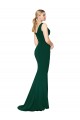 V-Neck Stretch Crepe Sleeveless Midnight Green Formal Evening Gown / Prom Dress / Bridesmaid Dress Edinburgh