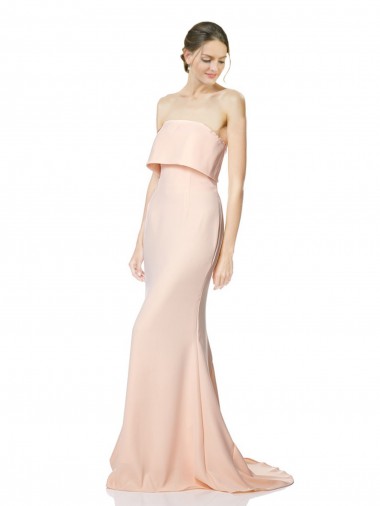 Strapless Stretch Crepe Sleeveless Nude Black Tie Evening Gown / Prom Dress / Bridesmaid Dress Edinburgh
