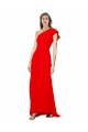 One Shoulder Stretch Crepe Sleeveless Red Formal Dress / Bridesmaid Dress Edinburgh