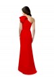 One Shoulder Stretch Crepe Sleeveless Red Formal Dress / Bridesmaid Dress Edinburgh