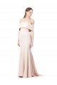 Off the Shoulder Stretch Crepe Sleeveless Nude Formal Evening Gown / Prom Dress / Bridesmaid Dress Edinburgh
