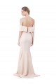 Off the Shoulder Stretch Crepe Sleeveless Nude Formal Evening Gown / Prom Dress / Bridesmaid Dress Edinburgh