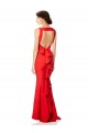 Halter Neck Stretch Crepe Sleeveless Open Back Red Bridesmaid Dress / Evening Gowns Edinburgh
