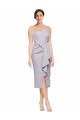 Strapless Stretch Crepe Sleeveless Low Back Arctic Lilac High Low Evening Gown / Prom Dress / Bridesmaid Dress Edinburgh