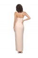 Strapless Stretch Crepe Sleeveless Low Back Nude Semi Formal Evening Dress / Prom Dress / Bridesmaid Dress Edinburgh