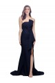 Strapless Stretch Crepe Sleeveless Low Back Dark Navy Semi Formal Evening Dress / Prom Dress / Bridesmaid Dress Edinburgh