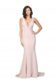 V-Neck Stretch Crepe Sleeveless V-Back Pink Black Tie Evening Gown / Prom Dress / Bridesmaid Dress Edinburgh