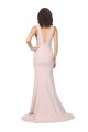 V-Neck Stretch Crepe Sleeveless V-Back Pink Black Tie Evening Gown / Prom Dress / Bridesmaid Dress Edinburgh