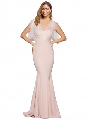 Sweetheart Stretch Crepe & Tulle Sleeveless Low Back Mauve Formal Dress / Bridesmaid Dress Edinburgh
