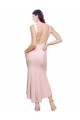 High Neck Stretch Crepe Sleeveless Low Back Pink High Low Evening Gown / Prom Dress / Bridesmaid Dress Edinburgh