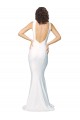 High Neck Stretch Crepe Sleeveless Low Back Ivory Formal Evening Gown / Prom Dress / Bridesmaid Dress Edinburgh