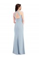 Halter Neck Stretch Crepe Sleeveless Open Back Light Sky Blue Formal Evening Gown / Prom Dress / Bridesmaid Dress Edinburgh