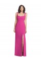 Square Neck Stretch Crepe Sleeveless Low Back Fuchsia Semi Formal Evening Dress / Prom Dress / Bridesmaid Dress Edinburgh