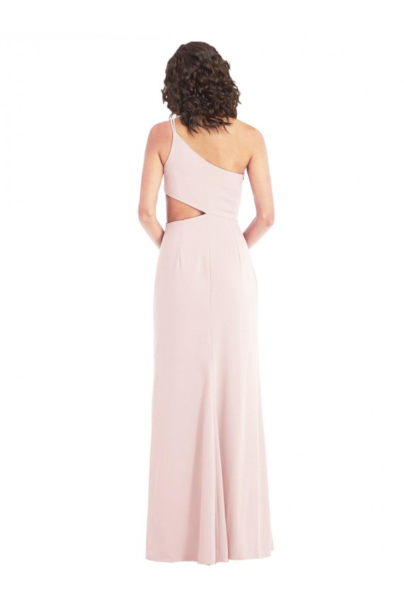 One Shoulder Stretch Crepe Sleeveless Pink Formal Evening Gown / Prom Dress / Bridesmaid Dress Edinburgh