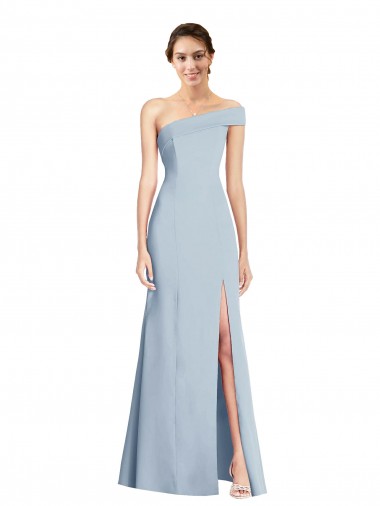 Off the Shoulder Stretch Crepe Sleeveless Light Sky Blue Formal Evening Gown / Prom Dress / Bridesmaid Dress Edinburgh
