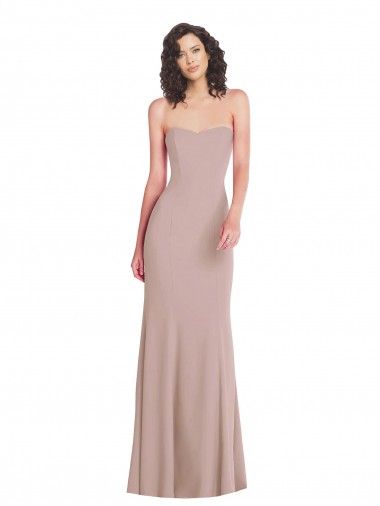 Sweetheart Stretch Crepe Sleeveless Dusty Pink Formal Dress / Bridesmaid Dress Edinburgh