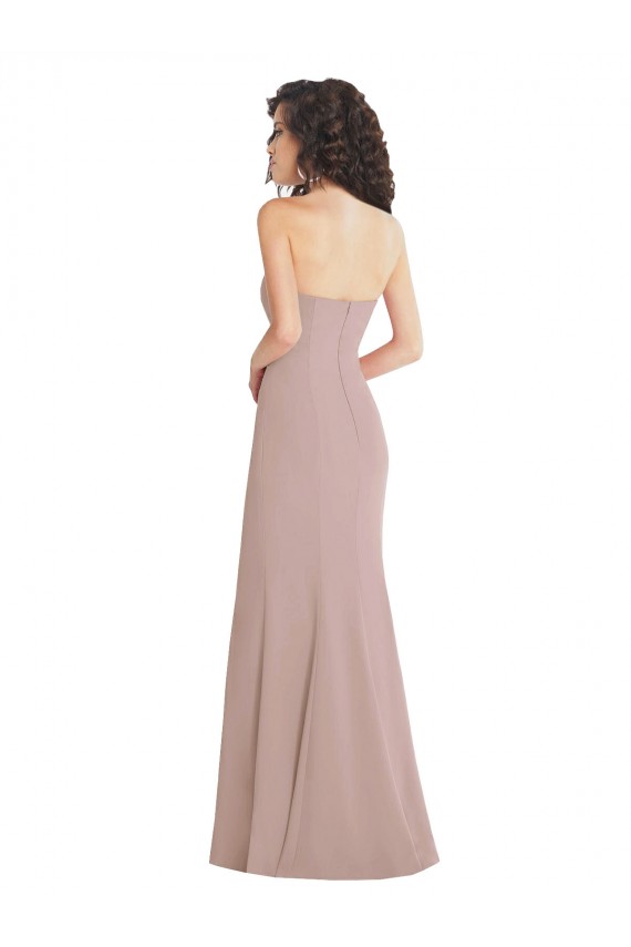 Sweetheart Stretch Crepe Sleeveless Dusty Pink Formal Dress / Bridesmaid Dress Edinburgh