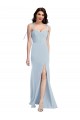 Strapless Stretch Crepe Sleeveless Low Back Light Sky Blue Bridesmaid Dress / Formal Dress Edinburgh