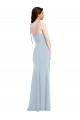 Strapless Stretch Crepe Sleeveless Low Back Light Sky Blue Bridesmaid Dress / Formal Dress Edinburgh