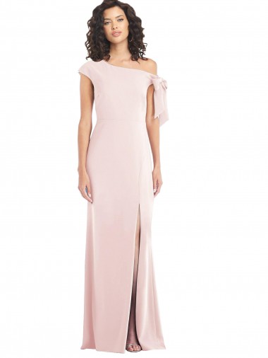 Off the Shoulder Stretch Crepe Cap Sleeves Pink Formal Evening Gown / Prom Dress / Bridesmaid Dress Edinburgh