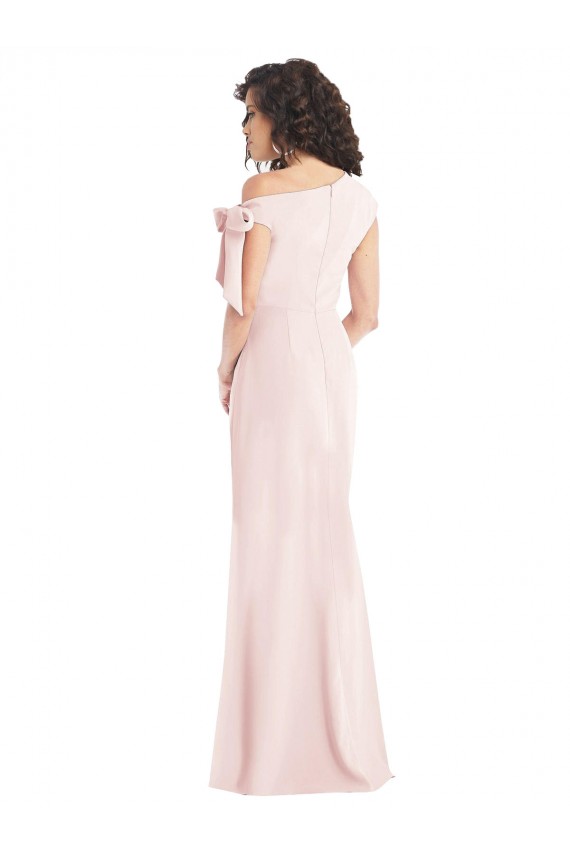 Off the Shoulder Stretch Crepe Cap Sleeves Pink Formal Evening Gown / Prom Dress / Bridesmaid Dress Edinburgh