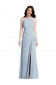Halter Neck Stretch Crepe Sleeveless Light Sky Blue Formal Dress / Bridesmaid Dress Edinburgh