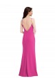Halter Neck Stretch Crepe Sleeveless Open Back Fuchsia Formal Evening Gown / Prom Dress / Bridesmaid Dress Edinburgh