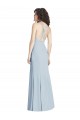 Halter Neck Stretch Crepe Sleeveless Criss Cross Open Back Light Sky Blue Evening Dress / Bridesmaid Dress Edinburgh