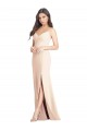 Spaghetti Straps Stretch Crepe Sleeveless Nude Semi Formal Evening Dress / Prom Dress / Bridesmaid Dress Edinburgh