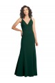 V-Neck Stretch Crepe Sleeveless V-Back Midnight Green Formal Dress / Bridesmaid Dress Edinburgh