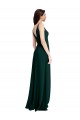 V-Neck Stretch Crepe Sleeveless V-Back Midnight Green Formal Evening Gown / Prom Dress / Bridesmaid Dress Edinburgh