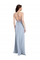 Halter Neck Stretch Crepe Sleeveless Criss Cross Open Back Light Sky Blue Formal Evening Gown / Prom Dress / Bridesmaid Dress Edinburgh