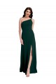 One Shoulder Stretch Crepe Sleeveless Open Back Midnight Green Formal Evening Gown / Prom Dress / Bridesmaid Dress Edinburgh