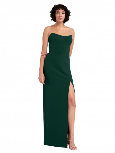Scoop Neck Stretch Crepe Sleeveless Low Back Midnight Green Formal Evening Gown / Prom Dress / Bridesmaid Dress Edinburgh